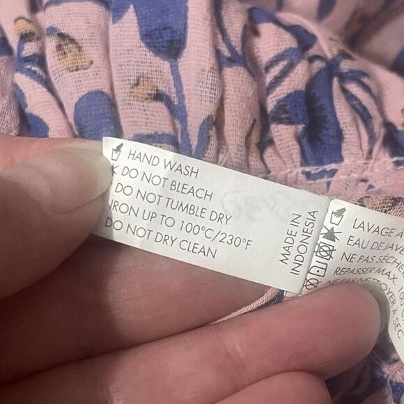 POUPETTE ST BARTH Tunic Top Size XS Pink Ruffle Bohemian Boho Chic Beach Coverup - Picture 9 of 12